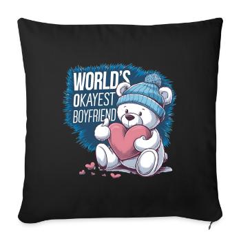 Partner Schatz Valentinstag Liebe lustiger Spruch - Sofakissenbezug 45 x 45 cm - Schwarz - Vorne