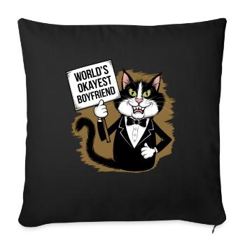 Partner Schatz Valentinstag Liebe lustiger Spruch - Sofakissenbezug 45 x 45 cm - Schwarz - Vorne