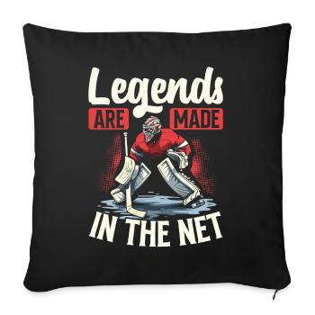Hockey Goalkeeper Hockey Goalkeeper - Sofa pillowcase 17,3'' x 17,3'' (45 x 45 cm) - black - Front