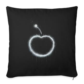 Apple - Sofa pillowcase 17,3'' x 17,3'' (45 x 45 cm) - black - Front