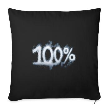 100% - Sofa pillowcase 17,3'' x 17,3'' (45 x 45 cm) - black - Front