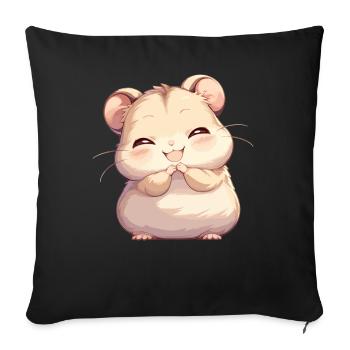 Hamster - Sofakissenbezug 45 x 45 cm - Schwarz - Vorne