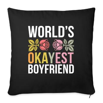 Partner Schatz Valentinstag Liebe lustiger Spruch - Sofakissenbezug 45 x 45 cm - Schwarz - Vorne