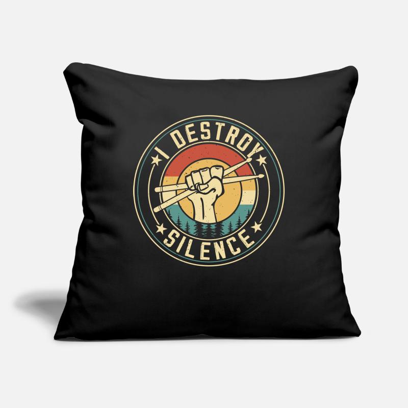 I DESTROY SILENCE Sofa pillowcase 17,3'' x 17,3'' (45 x 45 cm)