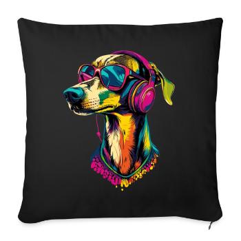 Greyhound Dog Lover Hunting Dog Love Greyhound - Sofa pillowcase 17,3'' x 17,3'' (45 x 45 cm) - black - Front