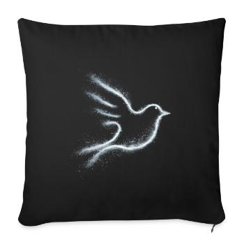 Oiseau - Housse de coussin décorative 45 x 45 cm - noir - Devant