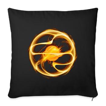 Energy ball - Sofa pillowcase 17,3'' x 17,3'' (45 x 45 cm) - black - Front
