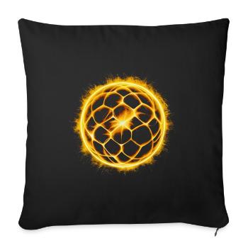 Energy ball - Sofa pillowcase 17,3'' x 17,3'' (45 x 45 cm) - black - Front