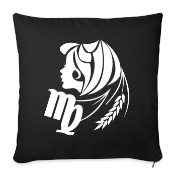 Virgo Symbol Sign of Zodiac Funny Horoscope - Sofa pillowcase 17,3'' x 17,3'' (45 x 45 cm) - black - Front