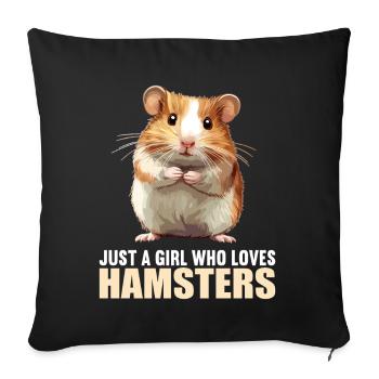 Hamster - Sofa pillowcase 17,3'' x 17,3'' (45 x 45 cm) - black - Front
