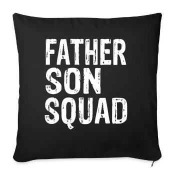 Father Son Squad - Sofa pillowcase 17,3'' x 17,3'' (45 x 45 cm) - black - Front