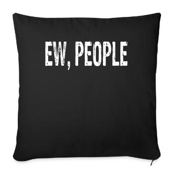Ew People - Sofakissenbezug 45 x 45 cm - Schwarz - Vorne