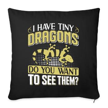 Newt - Sofa pillowcase 17,3'' x 17,3'' (45 x 45 cm) - black - Front