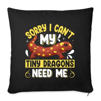 Newt - Sofa pillowcase 17,3'' x 17,3'' (45 x 45 cm) - black - Front