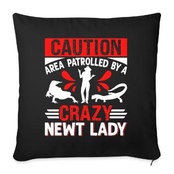 Newt - Sofa pillowcase 17,3'' x 17,3'' (45 x 45 cm) - black - Front