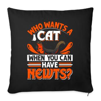 Newt - Sofa pillowcase 17,3'' x 17,3'' (45 x 45 cm) - black - Front
