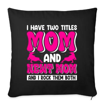 Newt - Sofa pillowcase 17,3'' x 17,3'' (45 x 45 cm) - black - Front