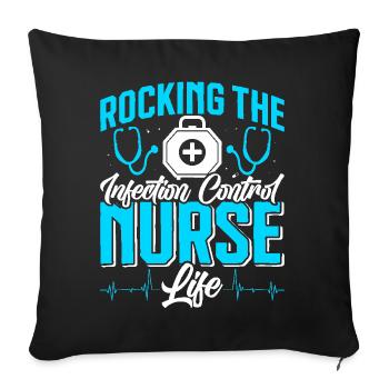 Caregiver Infection Control - Sofa pillowcase 17,3'' x 17,3'' (45 x 45 cm) - black - Front