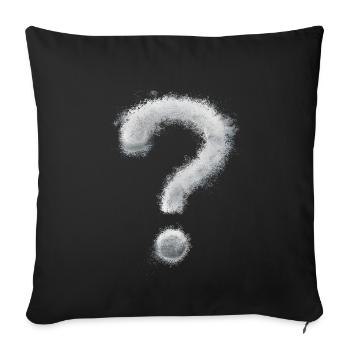 Question mark - Sofa pillowcase 17,3'' x 17,3'' (45 x 45 cm) - black - Front