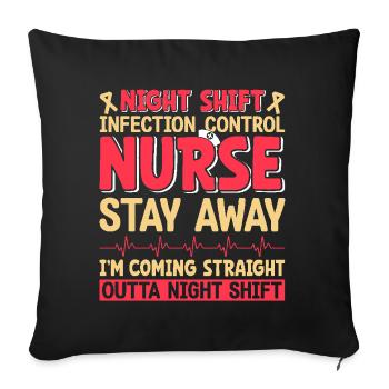 Caregiver Infection Control - Sofa pillowcase 17,3'' x 17,3'' (45 x 45 cm) - black - Front