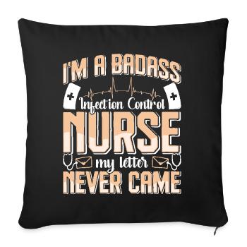 Caregiver Infection Control - Sofa pillowcase 17,3'' x 17,3'' (45 x 45 cm) - black - Front