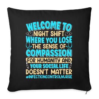 Caregiver Infection Control - Sofa pillowcase 17,3'' x 17,3'' (45 x 45 cm) - black - Front