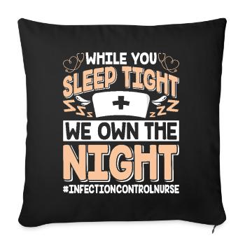 Caregiver Infection Control - Sofa pillowcase 17,3'' x 17,3'' (45 x 45 cm) - black - Front