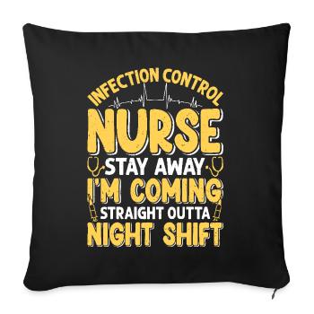 Caregiver Infection Control - Sofa pillowcase 17,3'' x 17,3'' (45 x 45 cm) - black - Front