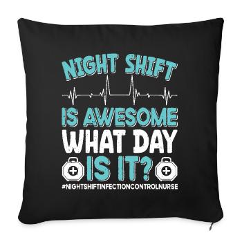 Caregiver Infection Control - Sofa pillowcase 17,3'' x 17,3'' (45 x 45 cm) - black - Front