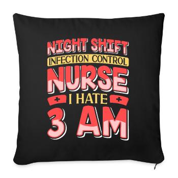 Caregiver Infection Control - Sofa pillowcase 17,3'' x 17,3'' (45 x 45 cm) - black - Front