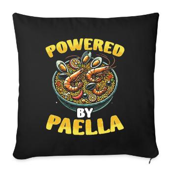 Paella Spanish cuisine Seafood Spanish - Sofa pillowcase 17,3'' x 17,3'' (45 x 45 cm) - black - Front
