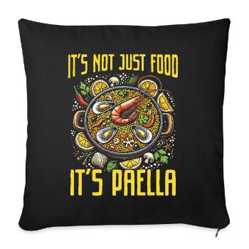 Paella Spanish cuisine Seafood - Sofa pillowcase 17,3'' x 17,3'' (45 x 45 cm) - black - Front