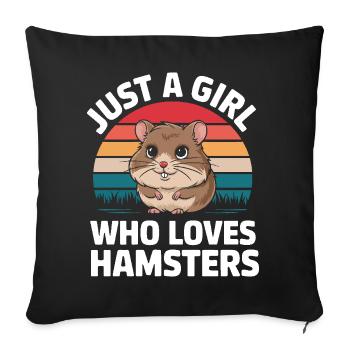 Hamster - Sofakissenbezug 45 x 45 cm - Schwarz - Vorne