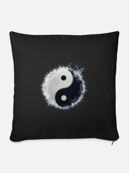 Yin Yang - Sofakissenbezug 45 x 45 cm - Schwarz