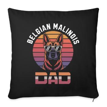 Belgian Shepherd Saying Malinois Gift - Sofa pillowcase 17,3'' x 17,3'' (45 x 45 cm) - black - Front