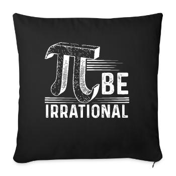 Pi Day Pi Irrational - Sofa pillowcase 17,3'' x 17,3'' (45 x 45 cm) - black - Front