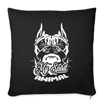 My Spirit Animal Boxer - Sofa pillowcase 17,3'' x 17,3'' (45 x 45 cm) - black - Front