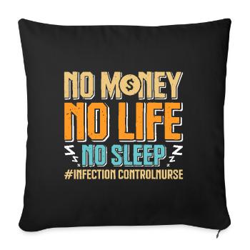 Caregiver Infection Control - Sofa pillowcase 17,3'' x 17,3'' (45 x 45 cm) - black - Front