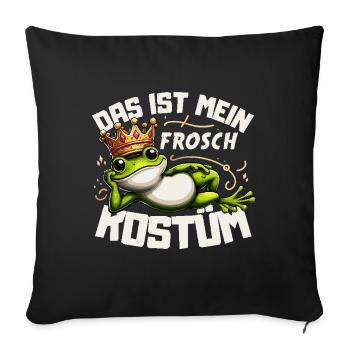 Carnaval Grenouille Costume Dress Up Cologne Cologne Alaaf - Housse de coussin décorative 45 x 45 cm - noir - Devant