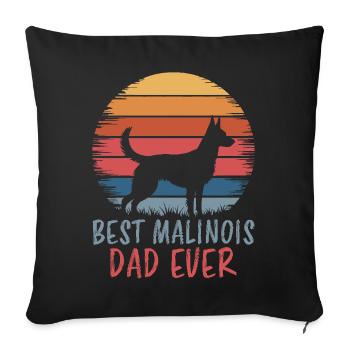 Belgian Shepherd Saying Malinois Gift - Sofa pillowcase 17,3'' x 17,3'' (45 x 45 cm) - black - Front