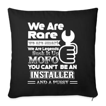 Installer We Are Smart - Sofa pillowcase 17,3'' x 17,3'' (45 x 45 cm) - black - Front