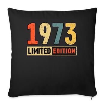 Édition limitée 1973 - Housse de coussin décorative 45 x 45 cm - noir - Devant