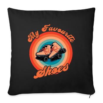 Rollerskater My Shoes Roller Skate Disco - Sofa pillowcase 17,3'' x 17,3'' (45 x 45 cm) - black - Front