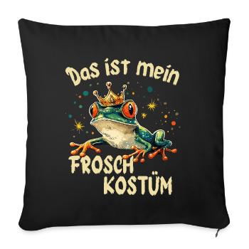 Carnival Frog Costume Frog Prince Cologne Alaaf Fun - Sofa pillowcase 17,3'' x 17,3'' (45 x 45 cm) - black - Front
