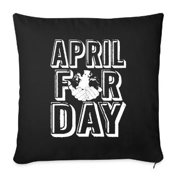 Earth Day April For Earth Day - Sofa pillowcase 17,3'' x 17,3'' (45 x 45 cm) - black - Front