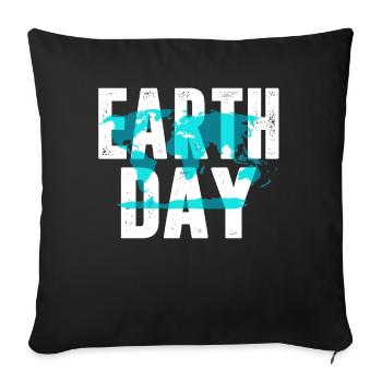 Earth Day Save The Earth - Sofa pillowcase 17,3'' x 17,3'' (45 x 45 cm) - black - Front