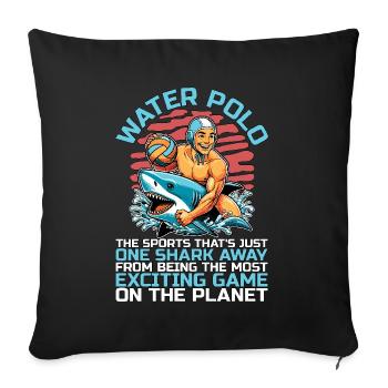 Water-polo : le sport qui n’est qu’un des sports nautiques - Housse de coussin décorative 45 x 45 cm - noir - Devant