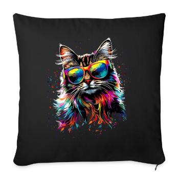 Persian Cat Persian Cat Persian Cat Cute Cats - Sofa pillowcase 17,3'' x 17,3'' (45 x 45 cm) - black - Front