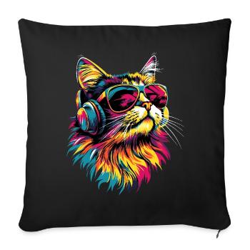 Persian Cat Persian Cat Persian Cat Cute Cats - Sofa pillowcase 17,3'' x 17,3'' (45 x 45 cm) - black - Front