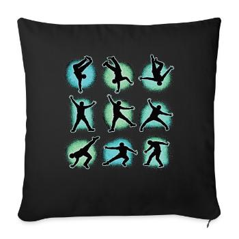 Breakdance Kids pour les Breakdancers de danse - Housse de coussin décorative 45 x 45 cm - noir - Devant